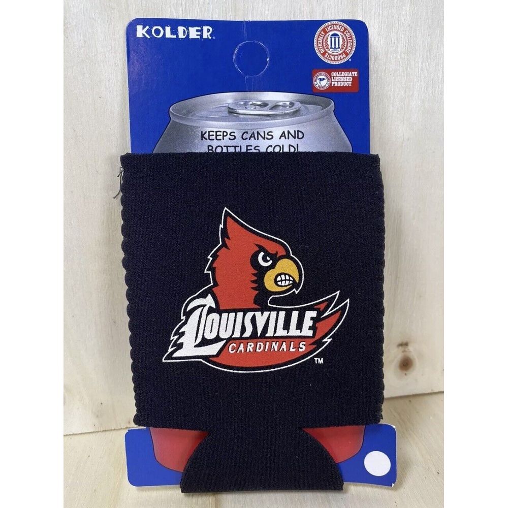 Louisville Cardinals NCAA College Team Collapsible Can Beer Cooler Koozie New‎